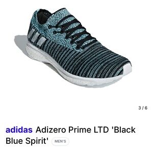 Adidas Adizero Prime LTD Black and Blue Running Shoes 🎧 Free Shipping!